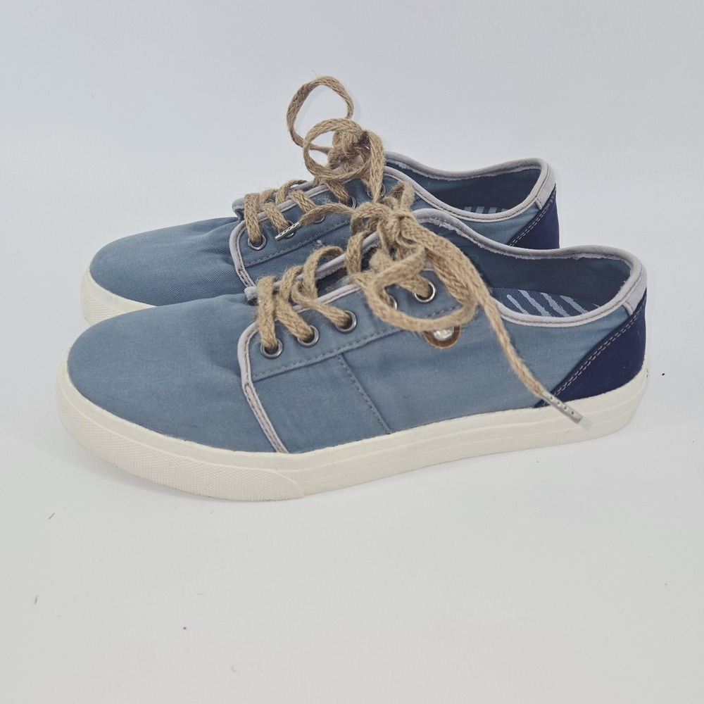 Womens Taos Disc Super Soul Lake Blue Canvas Shoes Sneakers Size 9‎ M